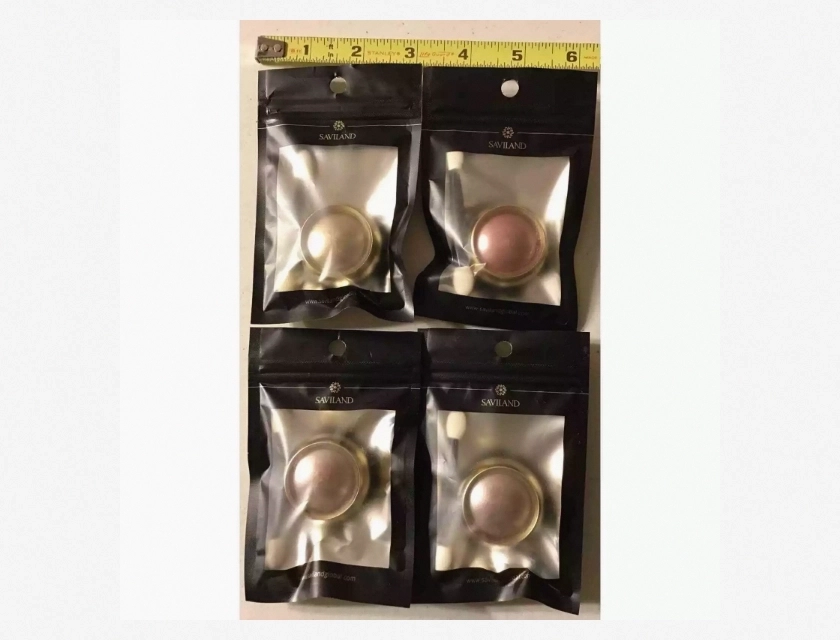 Saviland Chrome Nail Powder 4 Piece Set – Mirror Metallic Pigment for Gel Nail Polish, DIY Nail Art Decoration