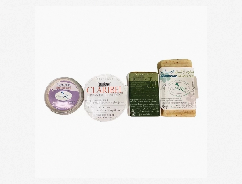 Oriperle 4-Piece Soap Set, Handmade Natural Scented Soap Bars, Moisturizing Gift Box for Women and Men