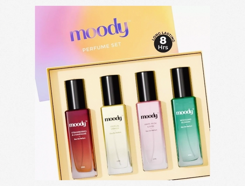 Moody Premium Perfume Set for Women, 4-Piece Eau de Parfum Gift Set