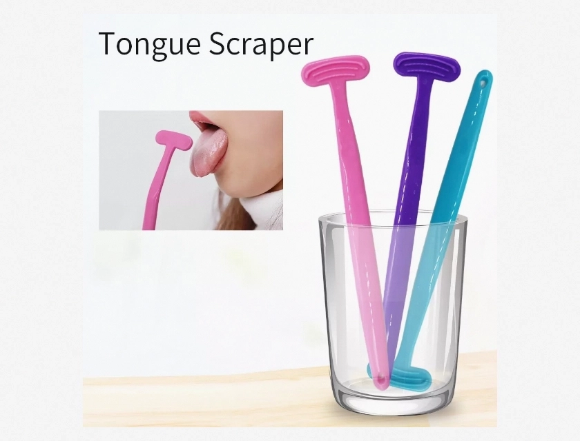 Dental Tongue Scraper and Toothbrush Set 3 Piece 160 Degree PP