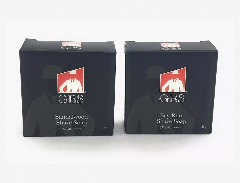 GBS 97% All Natural Shave Soap 2 Pack, Smooth Shaving Soap for Men and Women, Moisturizing and Skin Care