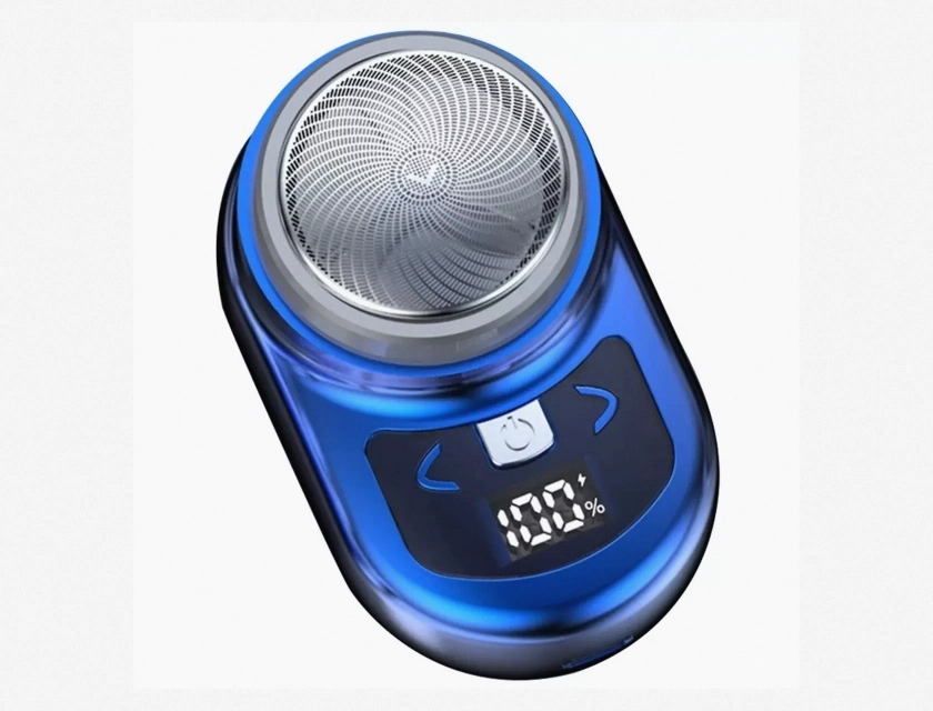 Portable Electric Shaver for Men with LCD Display, Cordless Rechargeable Razor, Wet Dry Use, Close Smooth Shave, Travel Grooming Kit