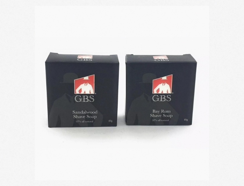 2-Pack 97% Natural Shaving Soap Pucks for Mug or Bowl, Sandalwood & Bay Rum Scent