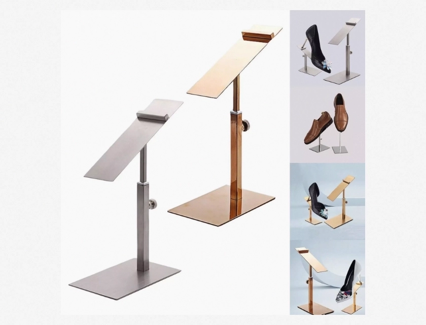 Metal Modern Rack Stand Storage Pallet Shelf for Men’s Leather Shoes
