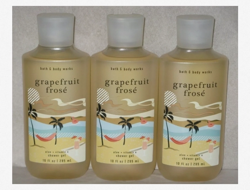 Bath & Body Works Grapefruit Frose Shower Gel, 3-Pack, Moisturizing Body Wash, Refreshing Scent