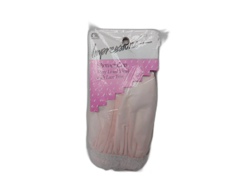 Siris Large Terry Lined Vinyl Shower Cap, Assorted Colors, Reusable & Waterproof