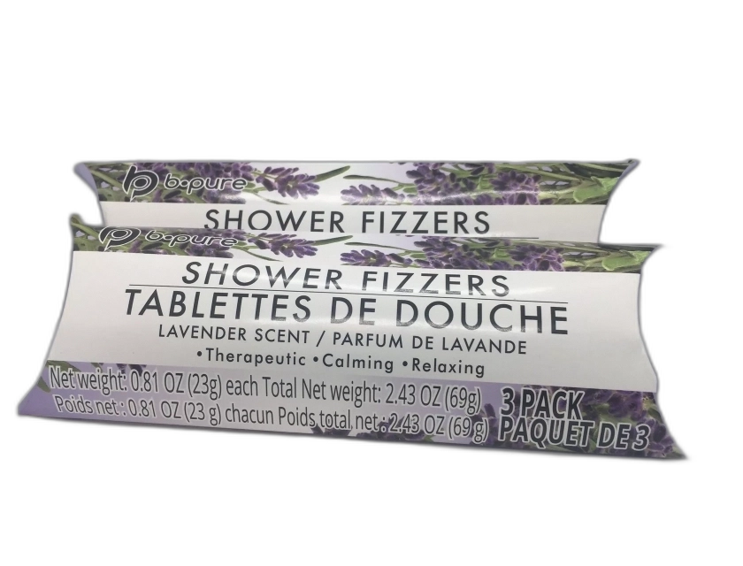 B Pure Lavender Shower Steamers, 2-Pack – Aromatherapy Bath Bombs for Relaxation and Stress Relief