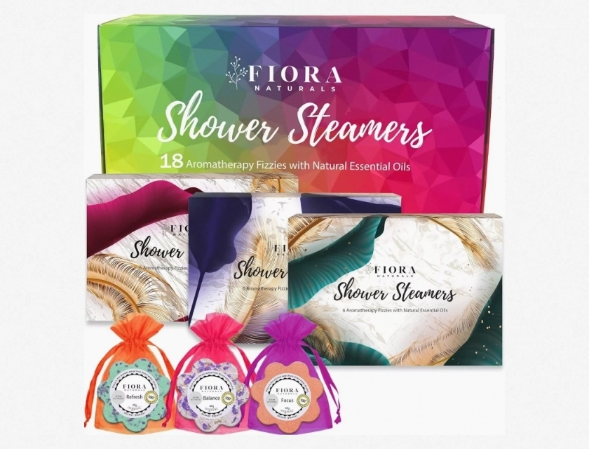 Shower Steamers for Women 18 Piece Aromatherapy Fizzies with Organic Essential Oils
