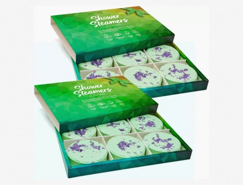Shower Steamers for Aromatherapy, Gift Box of 12 Shower Bombs with Essential Oils