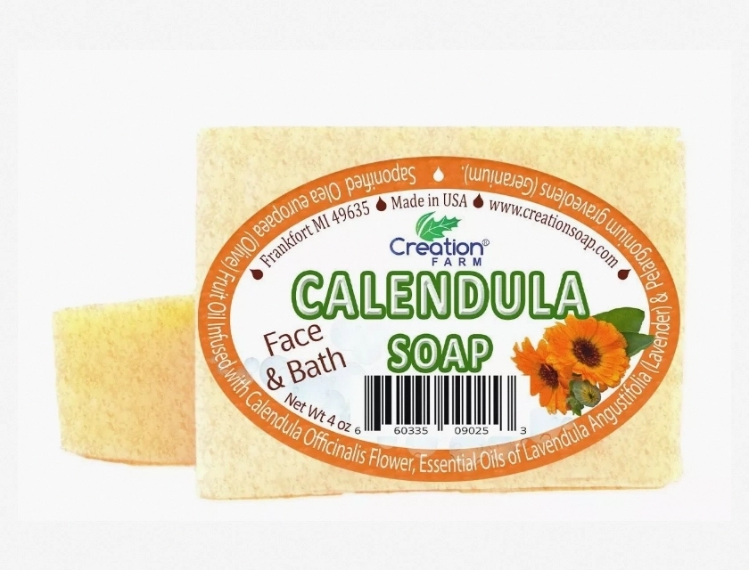 Creation Farm Calendula Soap, 4 oz Bar, Pack of 2