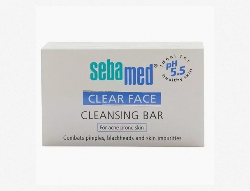 Sebamed Clear Face Cleansing Bar Soap for Acne, Blackheads & Skin Impurities, Pack of 3