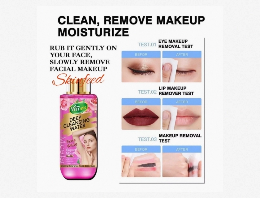 Veet Gold Alpha Arbutin Quick Action Face Soap, Face Cream, and Deep Cleansing Water