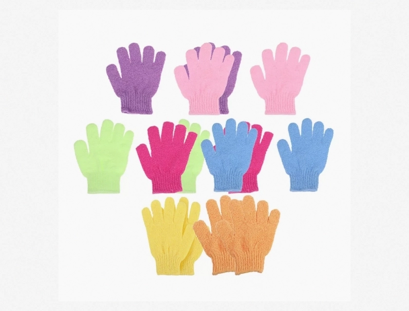 14-Piece Scrub Gloves Set for Body Spa, Exfoliating Shower Gloves – Deep Cleansing & Smoothing Skin Care