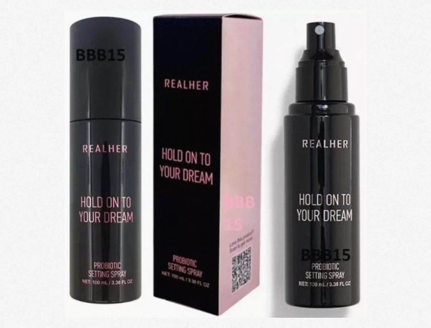 Realher Prebiotic Setting Spray 100ml Long Lasting Makeup Mist Face Primer Hydrating Finishing Spray