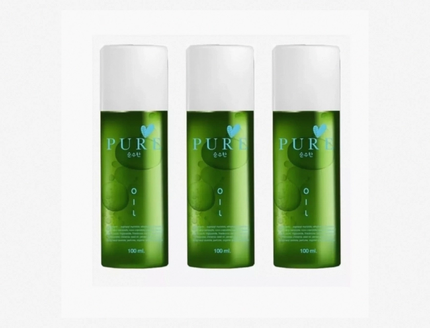 Pure Oil Cleanser for Dark Spots, Stretch Marks, and Wrinkles, 100ml 3-Pack