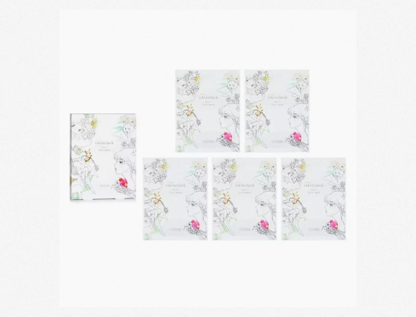 Iskinclock Focus C Face Mask 5 Pieces, Vitamin C Brightening Sheet Mask for Glowing Skin, Hydrating Facial Treatment