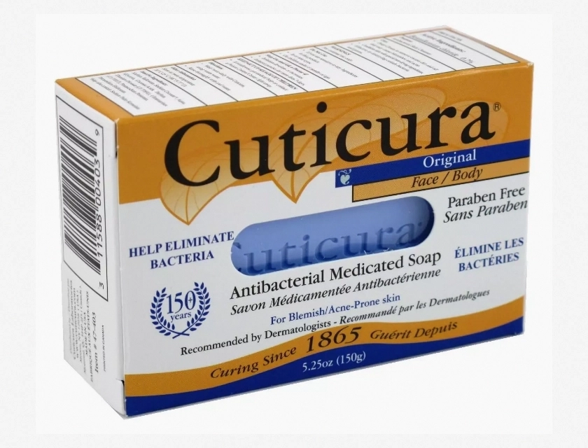 Cuticura Face and Body Deep Cleansing Bar Soap for Blemish Prone Skin, 5.25 oz, Pack of 6