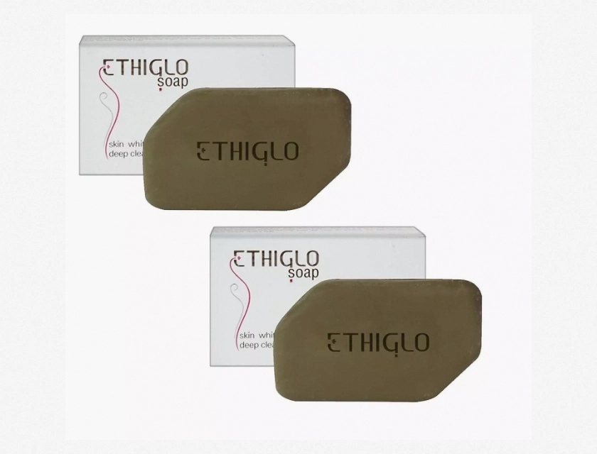 Ethiglo Skin Whitening Soap Pack of 2 for Brightening and Even Skin Tone