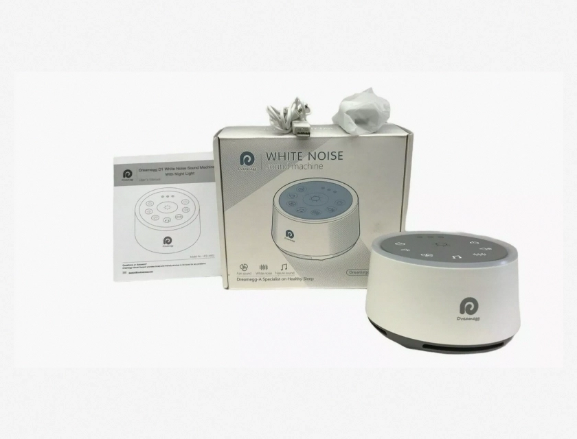 Dreamegg D1 Pro White Noise Machine with Baby Night Light, White