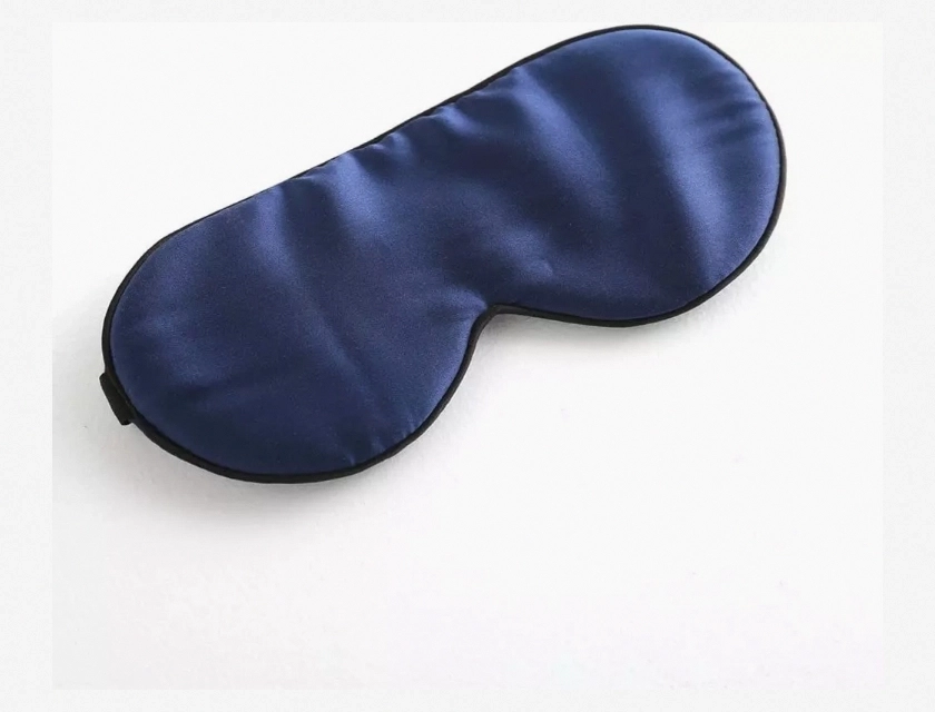 Silk Sleep Eye Mask, 100% Pure Mulberry Silk, 3D Contoured Design, Adjustable Strap, Light Blocking for Travel, Meditation, and Nap
