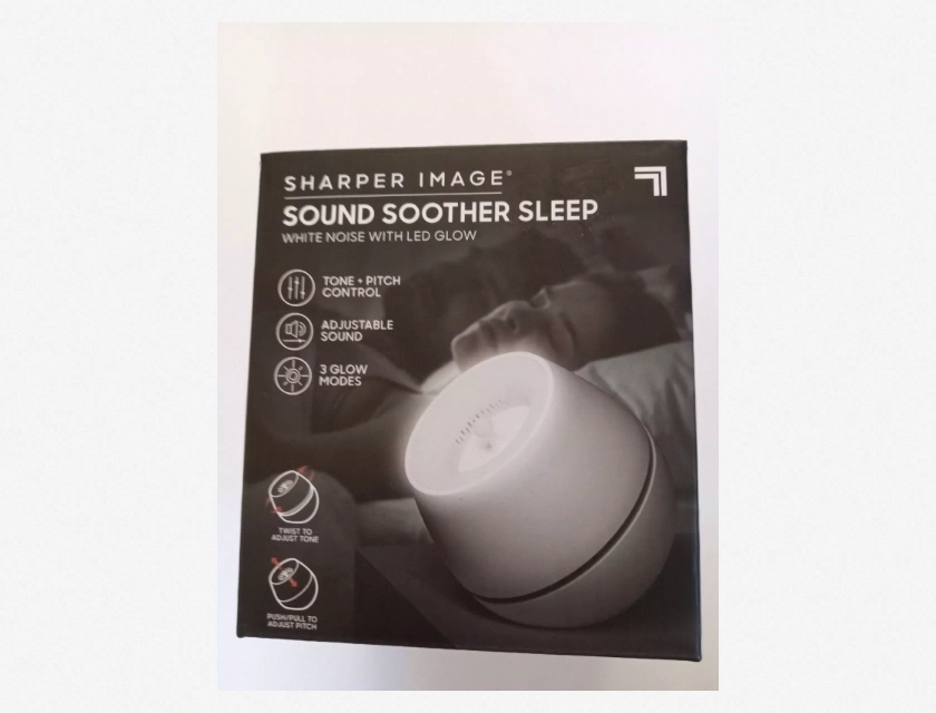 Sharper Image Sound Soother Sleep White Noise Machine with LED Glow, Model 4061