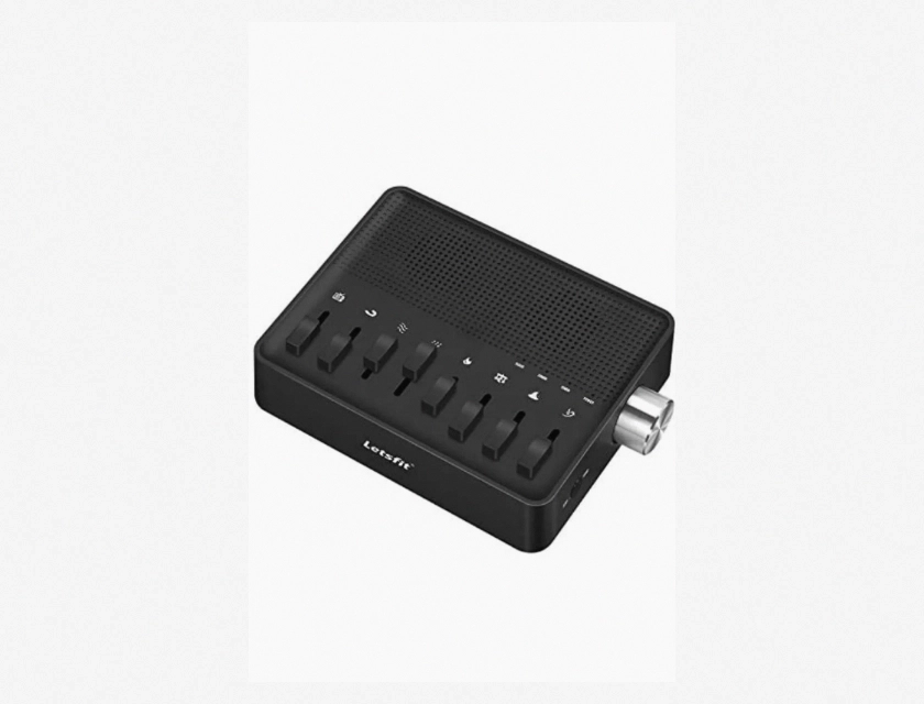 Lestfit Sleeping Sound Machine T125, Black, 8 Soothing Sounds for Deep Sleep, Relaxation, and White Noise Therapy