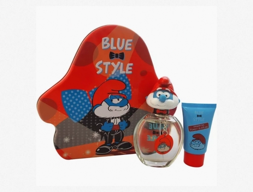 The Smurfs Blue Style 3-Piece Gift Set with Tin Keepsake Container