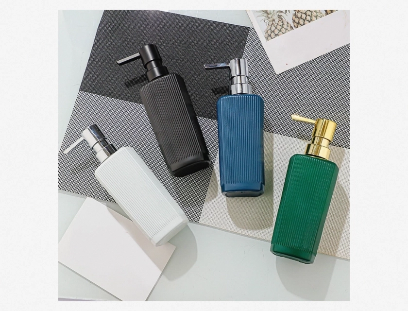 Glass Soap Dispenser 350ml Leakproof for Kitchen and Bathroom