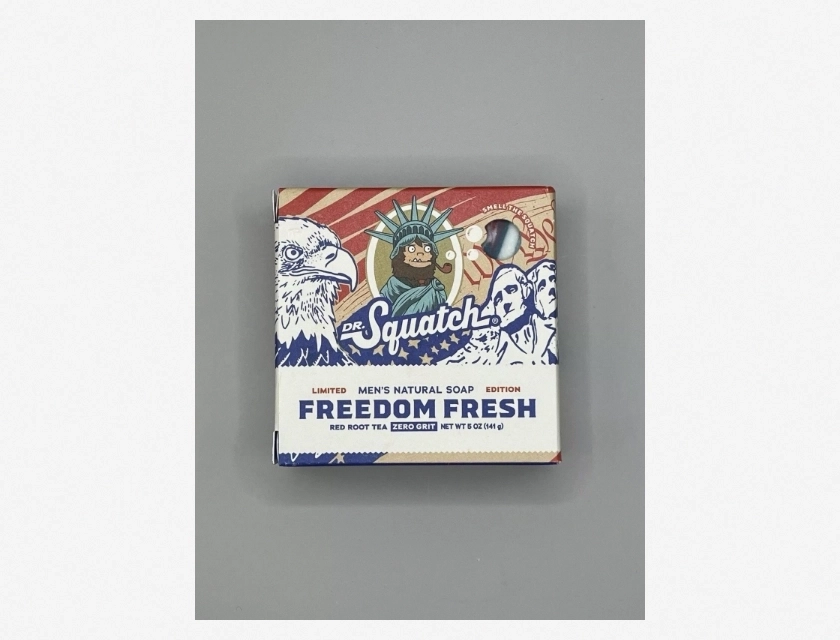 Dr. Squatch Freedom Fresh V2 Limited Edition Natural Soap, Independence Day USA