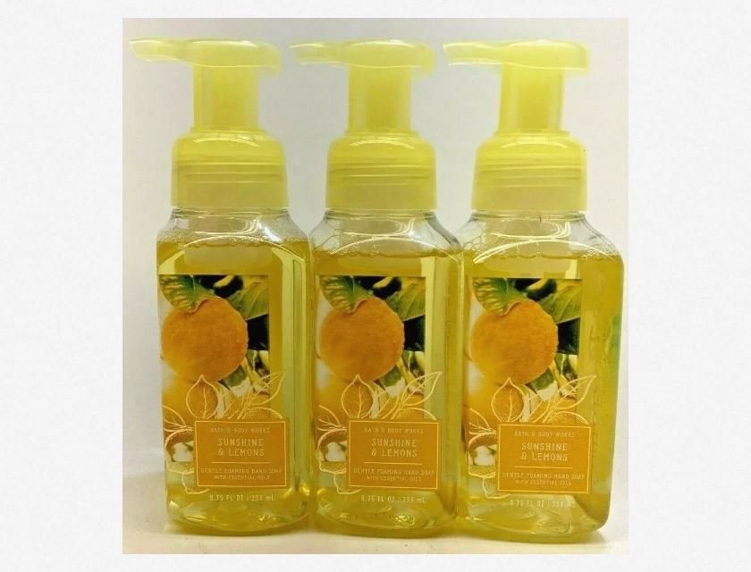 Bath & Body Works Sunshine and Lemons Gentle Foaming Hand Soap, 80.75 oz, Pack of 3