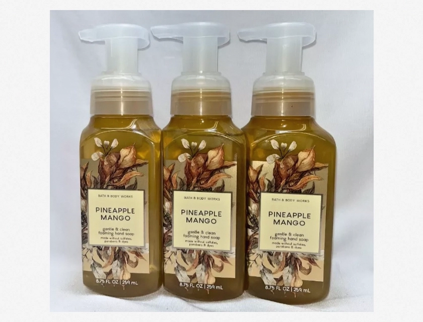 Bath & Body Works Pineapple Mango Gentle Foaming Hand Soap, 80.75 oz, Pack of 3