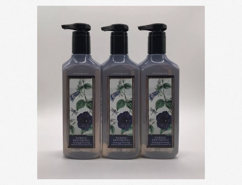 Bath & Body Works Purple Patchouli Cleansing Gel Hand Soap, 3 Pack