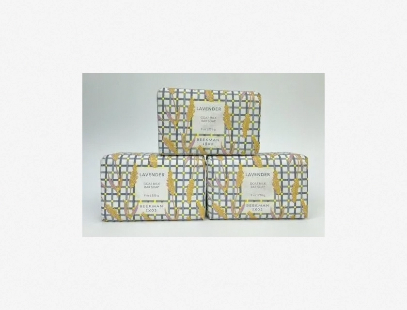 Beekman 1802 Goat Milk Soap Bar Lavender Value Pack – 3 Bars, 9.0 fl oz Each