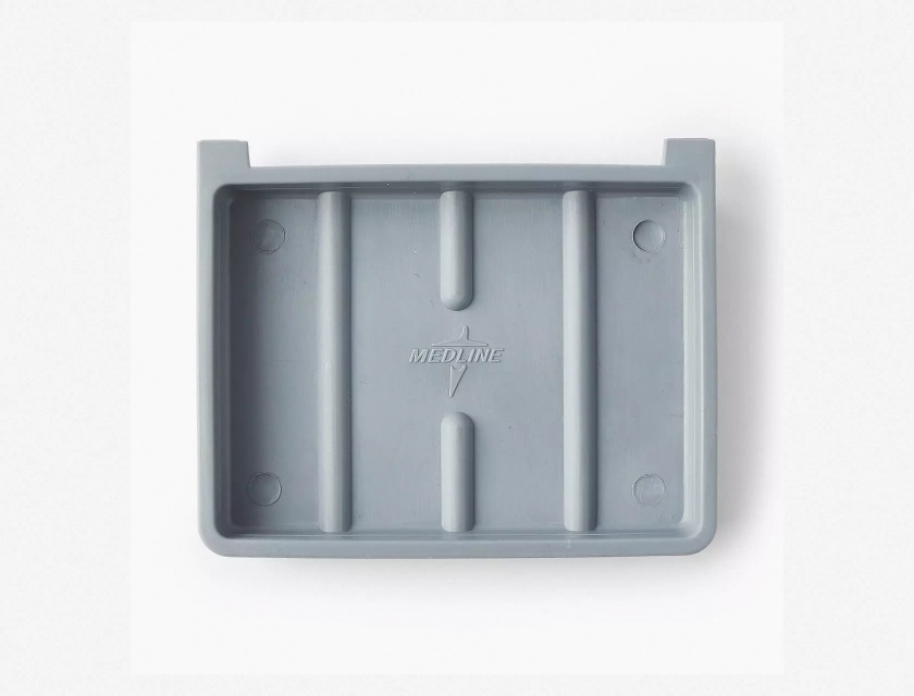 Medline Ridged Plastic Soap Dish, Durable and Easy to Clean, for Bathroom and Shower Use