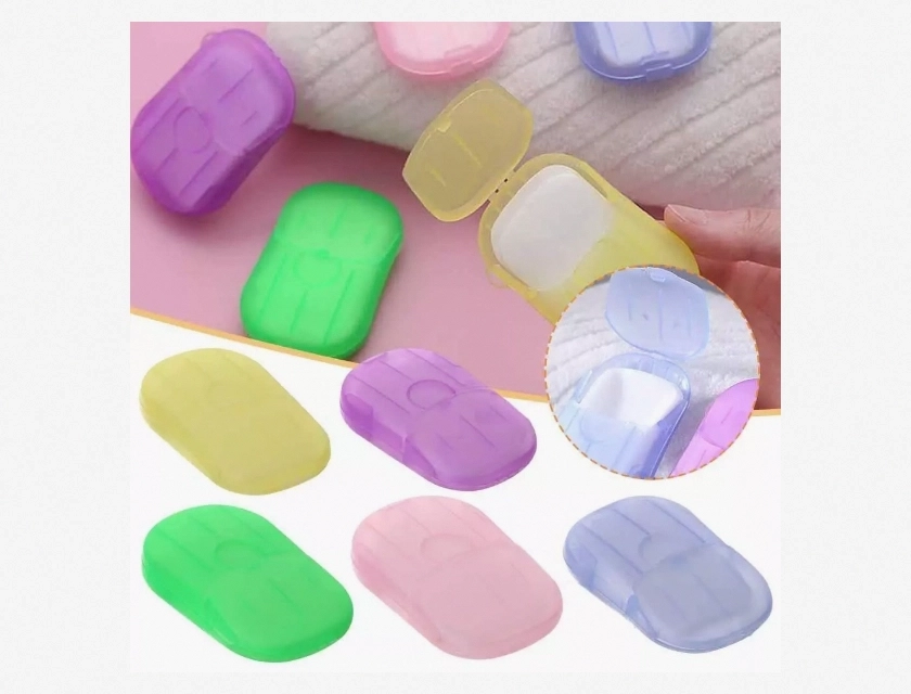 Disposable Paper Soap Sheets – Portable Scented Foaming Soap Slices for Travel and Hand Washing