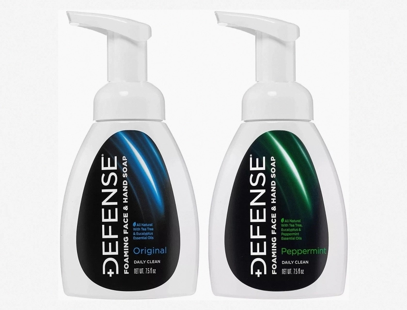 Defense Soap Foaming Face and Hand Soap, 8 oz, Antibacterial, for Men and Women