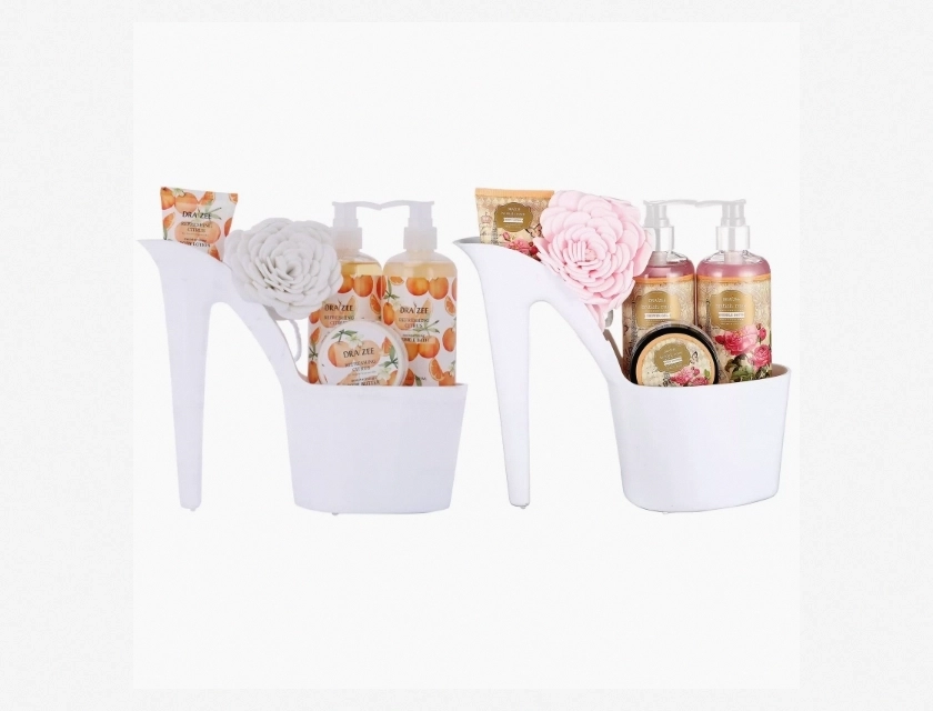 Draizee Rose Citrus Scented Spa Gift Basket for Women, Pack of 10
