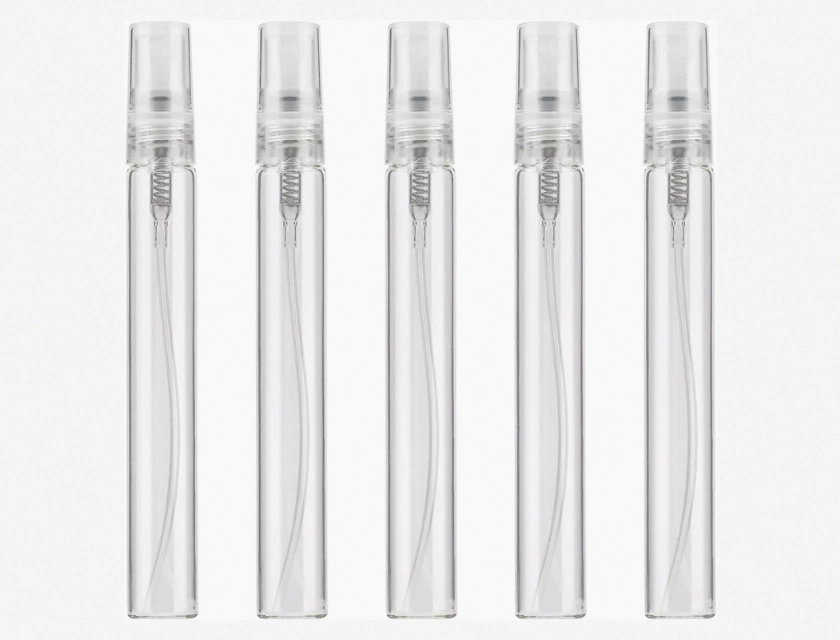 Transparent Refillable Perfume Spray Bottle – 5 Pcs 10ml Small Empty Atomizer for Travel