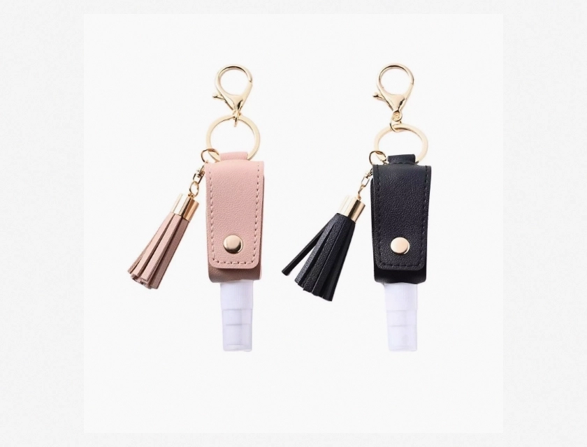 Hand Washing Keychain Spray Bottle 30 ml Refillable PU Leather for Liquid