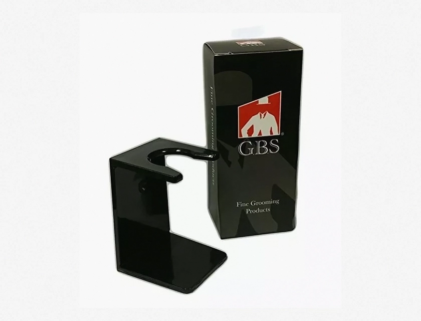 GBS Shaving Brush Stand Black Drip Stand Acrylic