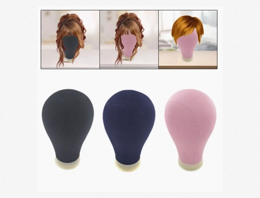 Wig Head Model Freestanding Hat Display Stand for Salon Scarves Display