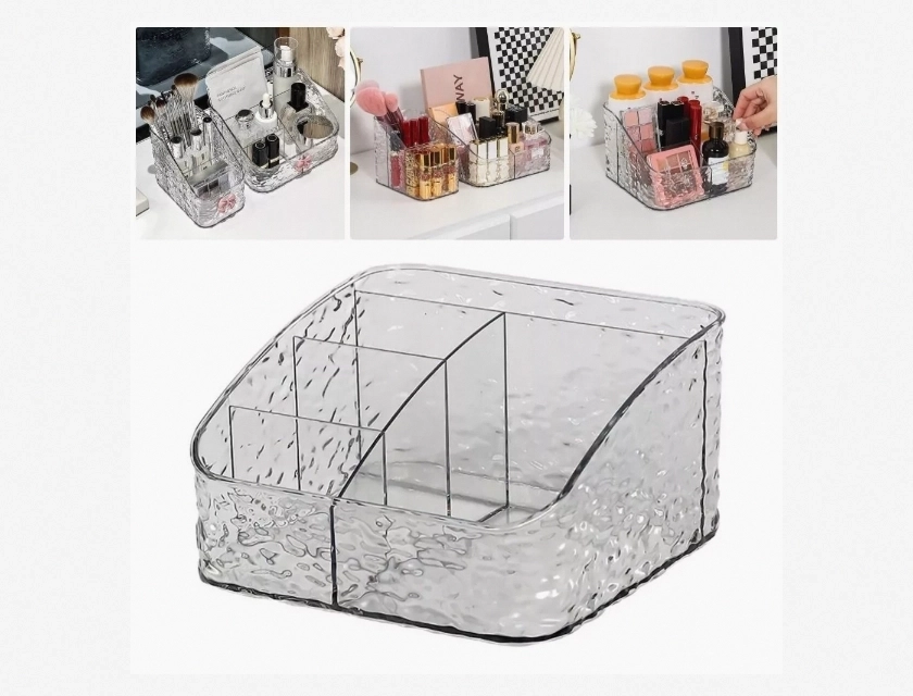 Plastic Desktop Storage Case Rack, Organizer for Office Supplies and Accessories