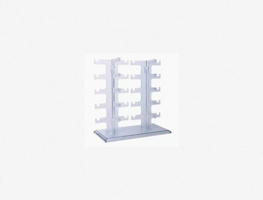 Sunglasses Rack Two Rows Holds 10 Pairs Clear Acrylic Display Organizer
