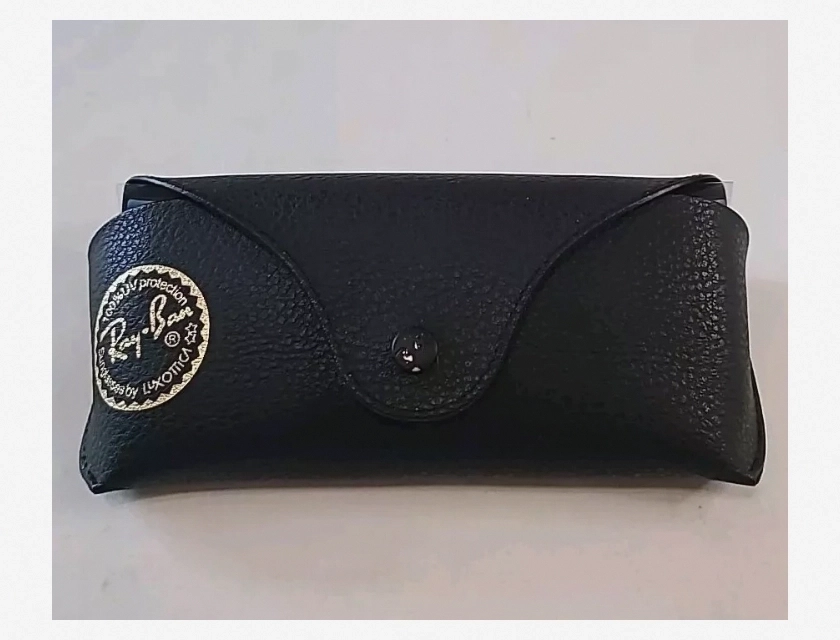 Ray-Ban Sunglasses Case, Black Textured Snap Closure
