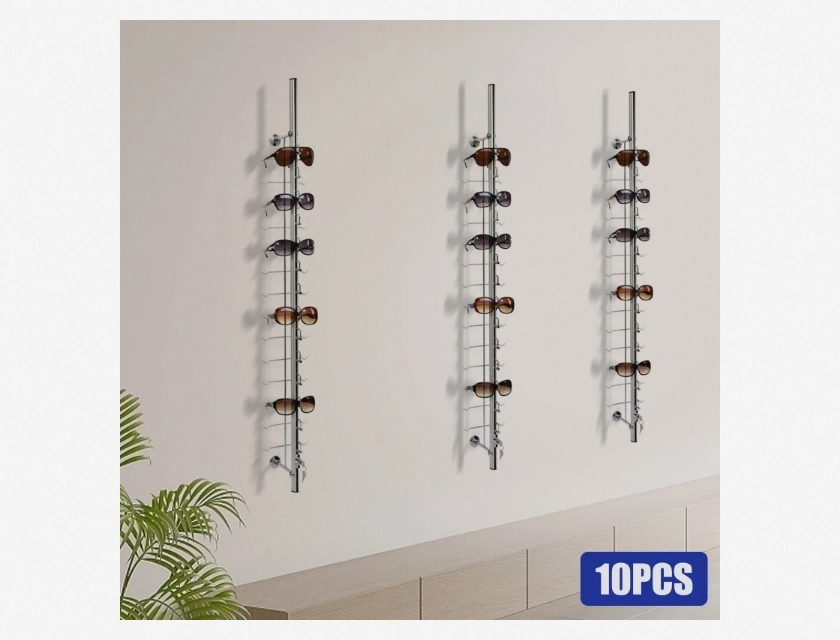 Sunglasses Display Rod Eyewear Storage Rack Eyeglasses Stand 10 Frames