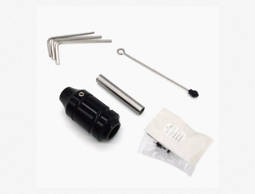 Royun Adjustable Rotary Tattoo Machine, Alloy Grip Tube Bar 2-Piece Set for Hawk SPMU Needles