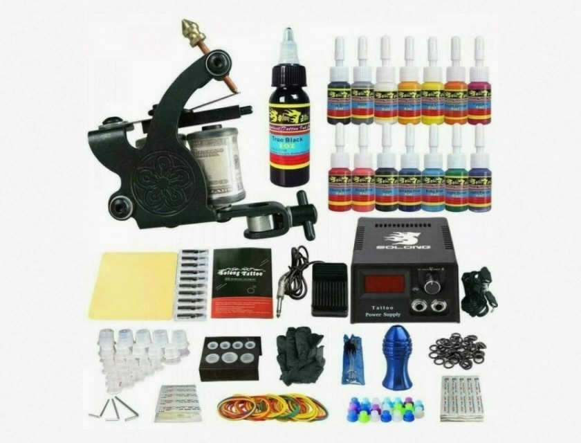 Solong Tattoo Complete Kit TK102 – Professional Tattoo Supplies for Beginners and Artists