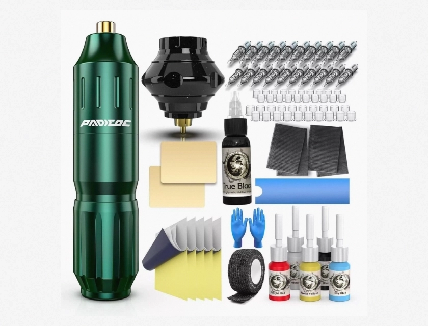 Professional Rotary Tattoo Machine Pen Kit Wireless Rechargeable for Tattoo Artists Beginners