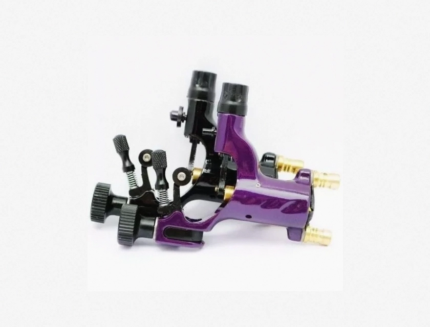 2 Pack Rotary Tattoo Machine Liner and Shader with Dragonfly Motor, Black and Purple