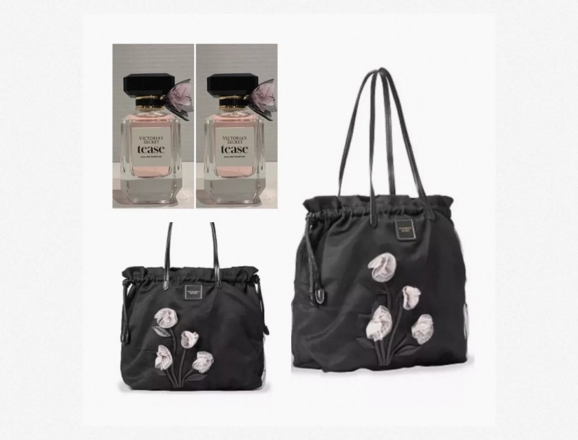 Victoria’s Secret Tease Eau de Parfum 1.7 oz Twin Pack with Tote Bag